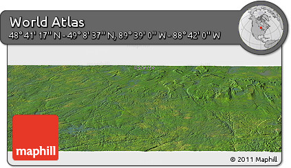 Satellite Panoramic Map of the Area around 48° 54' 57" N, 89° 10' 30" W