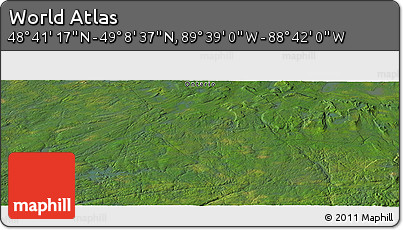 Satellite Panoramic Map of the Area around 48° 54' 57" N, 89° 10' 30" W