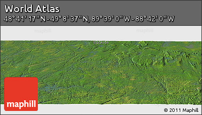 Satellite Panoramic Map of the Area around 48° 54' 57" N, 89° 10' 30" W