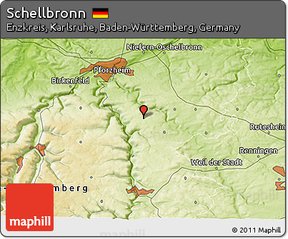 Physical 3D Map of Schellbronn