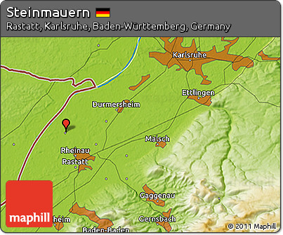 Physical 3D Map of Steinmauern