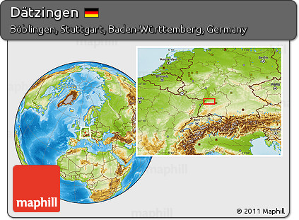 Physical Location Map of Dätzingen