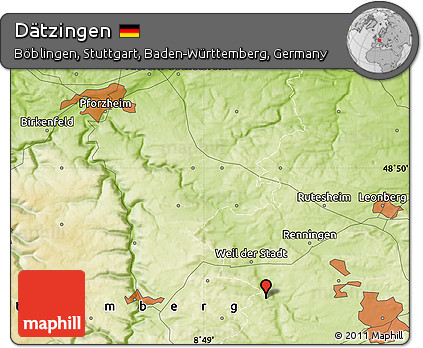 Physical Map of Dätzingen