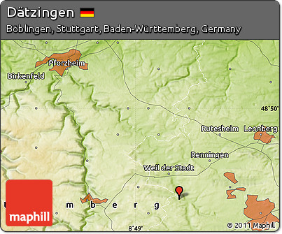 Physical Map of Dätzingen