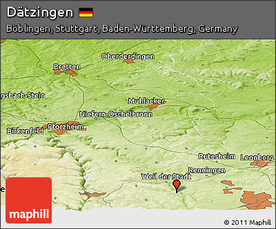 Physical Panoramic Map of Dätzingen