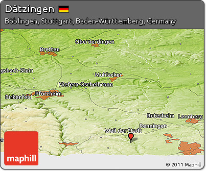 Physical Panoramic Map of Dätzingen