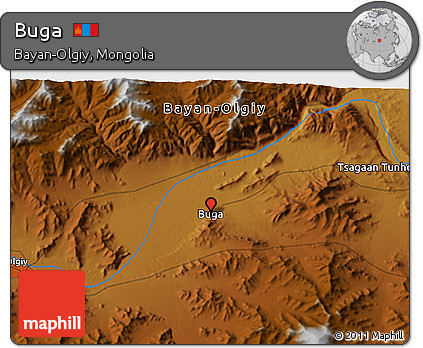 Physical 3D Map of Buga
