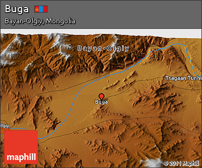 Physical 3D Map of Buga