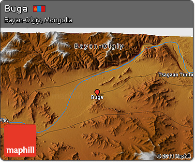 Physical 3D Map of Buga