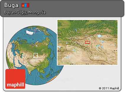 Satellite Location Map of Buga