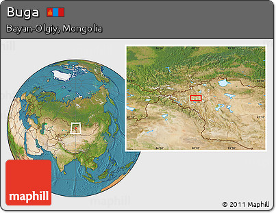 Satellite Location Map of Buga