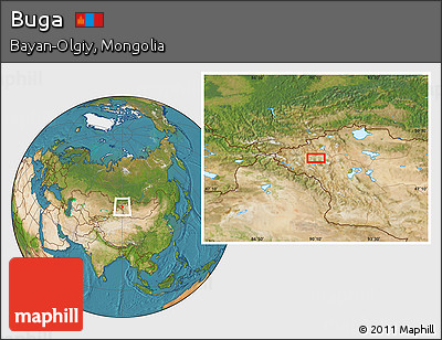 Satellite Location Map of Buga