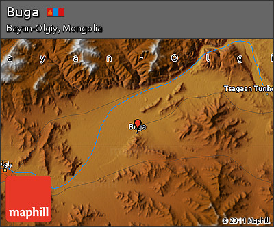 Physical Map of Buga