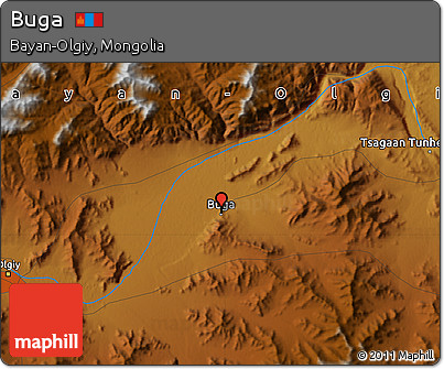 Physical Map of Buga