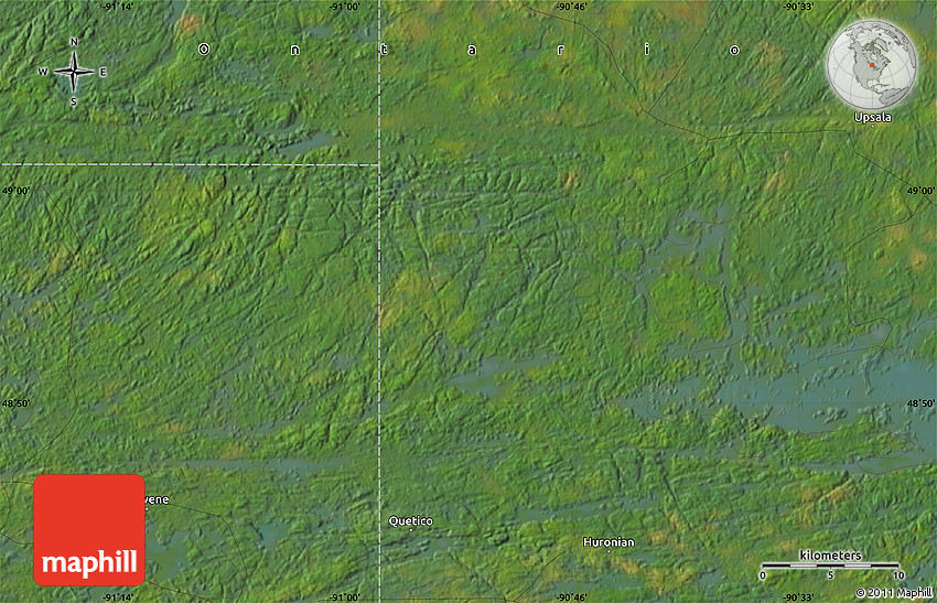 Satellite Map of Quetico