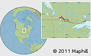 Savanna Style Location Map of the area around 48° 54' 57" N, 93° 25' 30" W