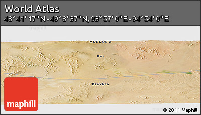 Satellite Panoramic Map of the Area around 48° 54' 57" N, 94° 25' 30" E