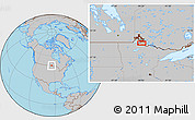 Gray Location Map of the area around 48° 54' 57" N, 94° 16' 30" W
