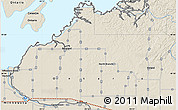 Shaded Relief Map of the area around 48° 54' 57" N, 94° 16' 30" W