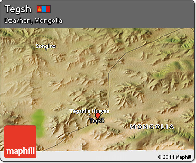 Satellite 3D Map of Tegsh