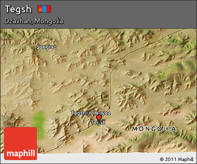Satellite 3D Map of Tegsh