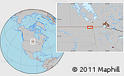 Gray Location Map of the area around 48° 54' 57" N, 97° 40' 30" W