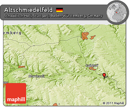 Physical 3D Map of Altschmiedelfeld
