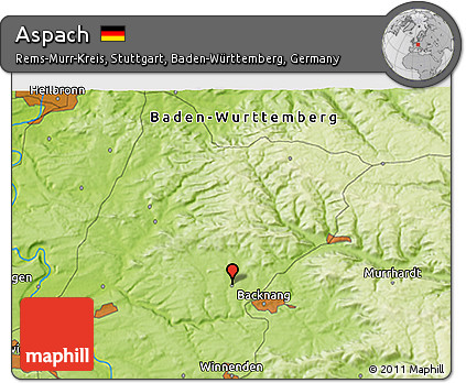 Physical 3D Map of Aspach