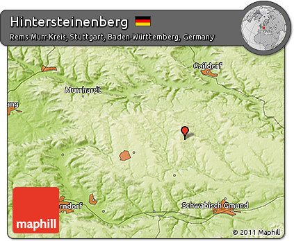 Physical 3D Map of Hintersteinenberg