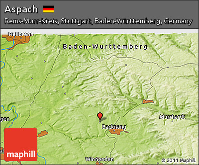 Physical 3D Map of Aspach