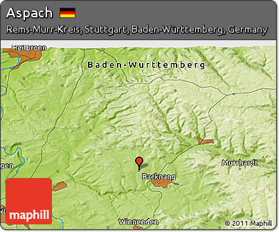Physical 3D Map of Aspach