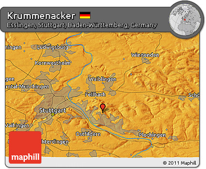 Political 3D Map of Krummenacker