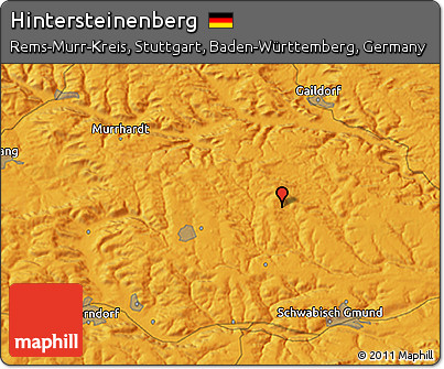 Political 3D Map of Hintersteinenberg