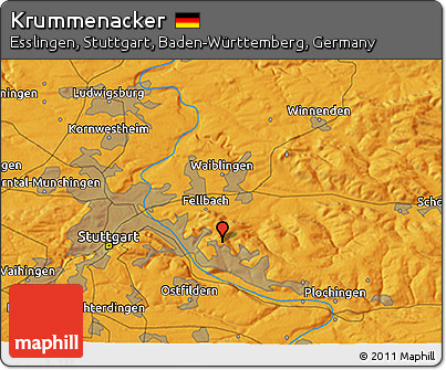 Political 3D Map of Krummenacker