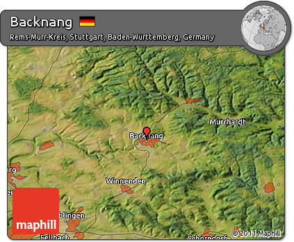 Satellite 3D Map of Backnang