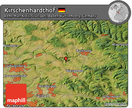 Satellite 3D Map of Kirschenhardthof