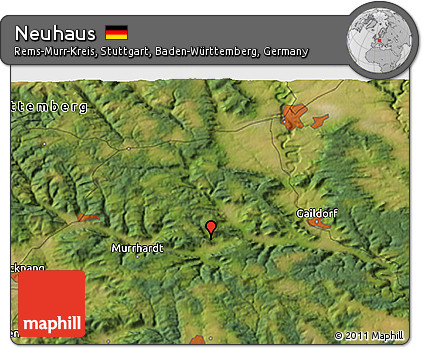 Satellite 3D Map of Neuhaus