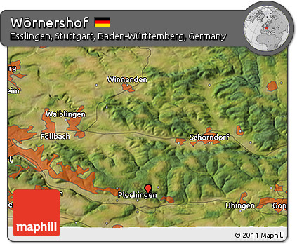Satellite 3D Map of Wörnershof