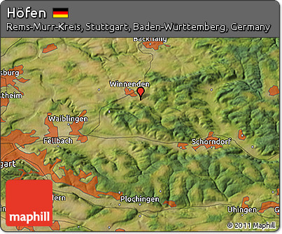 Satellite 3D Map of Höfen
