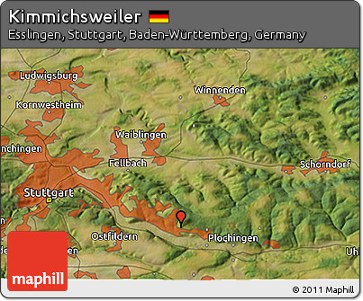 Satellite 3D Map of Kimmichsweiler