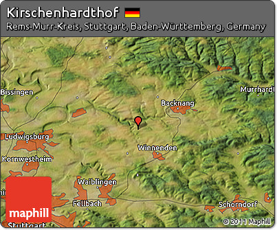 Satellite 3D Map of Kirschenhardthof