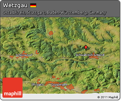 Satellite 3D Map of Wetzgau