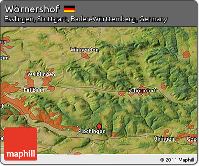 Satellite 3D Map of Wörnershof