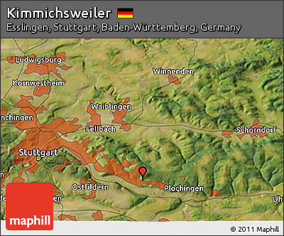 Satellite 3D Map of Kimmichsweiler