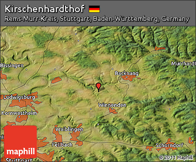 Satellite 3D Map of Kirschenhardthof