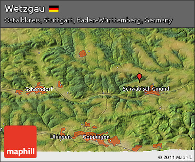Satellite 3D Map of Wetzgau