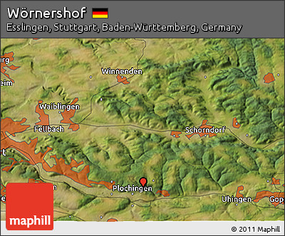 Satellite 3D Map of Wörnershof
