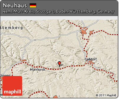 Shaded Relief 3D Map of Neuhaus