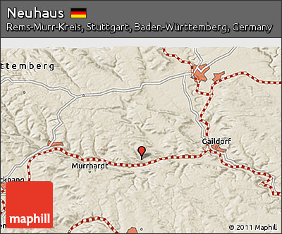 Shaded Relief 3D Map of Neuhaus