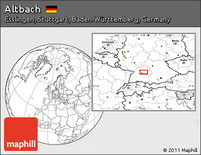 Blank Location Map of Altbach
